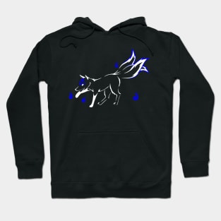 Kitsune (white and blue) Hoodie